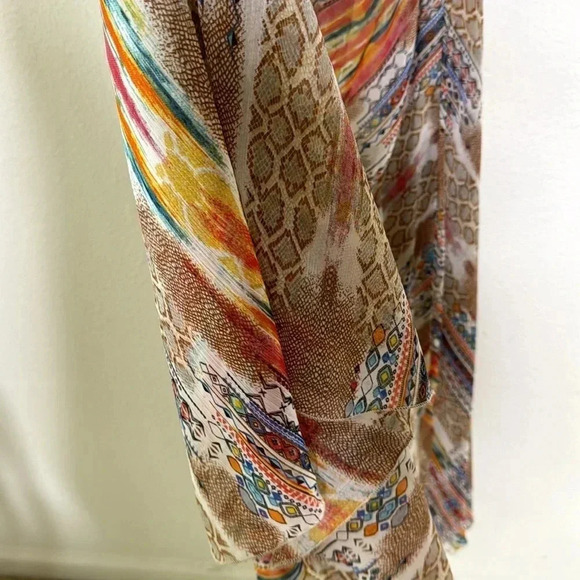 Spy Zone Maxi Vintage semi sheer animal print Dress Size Large - Picture 4 of 8